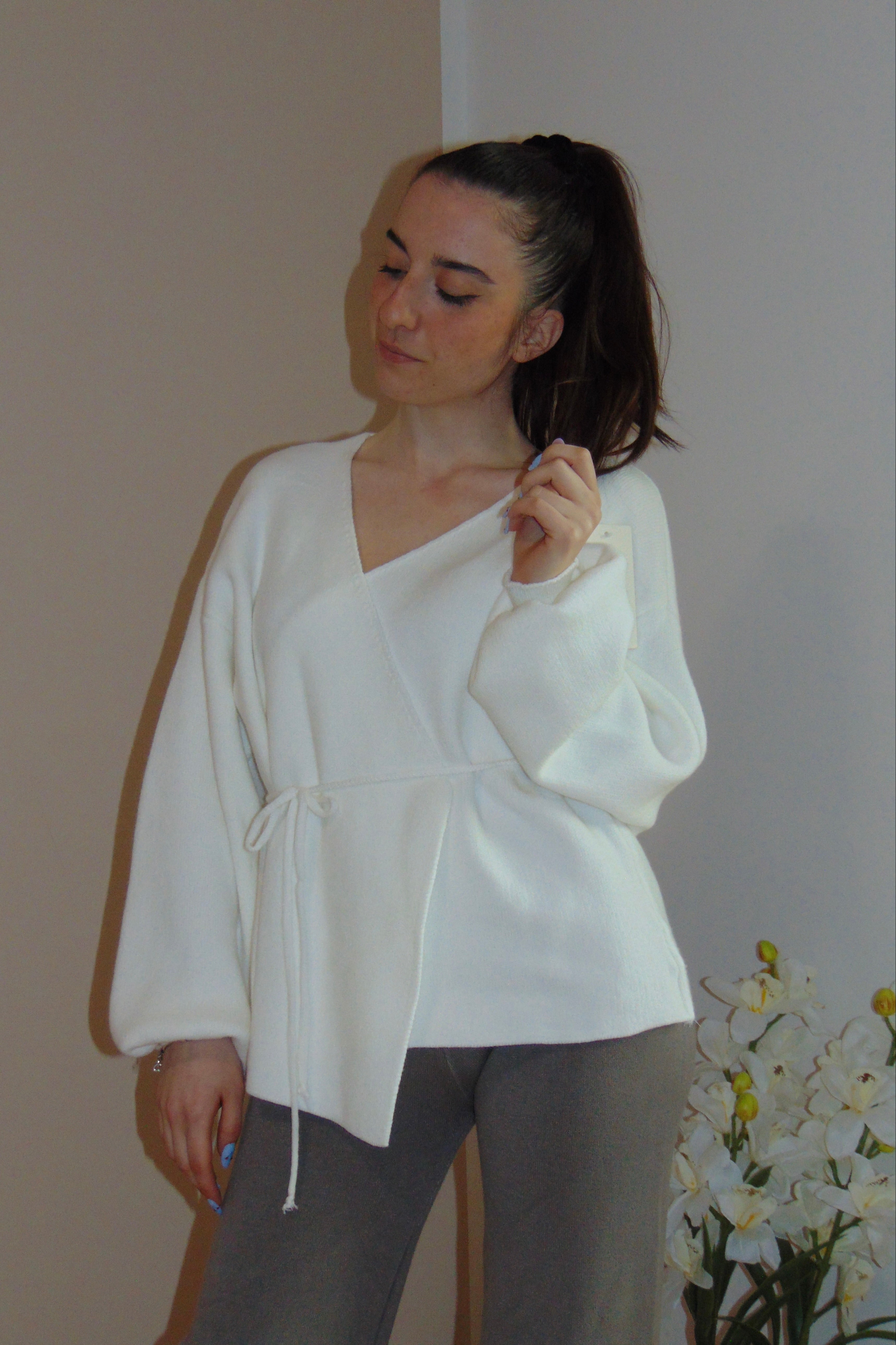 Cardigan Siviglia Bianco