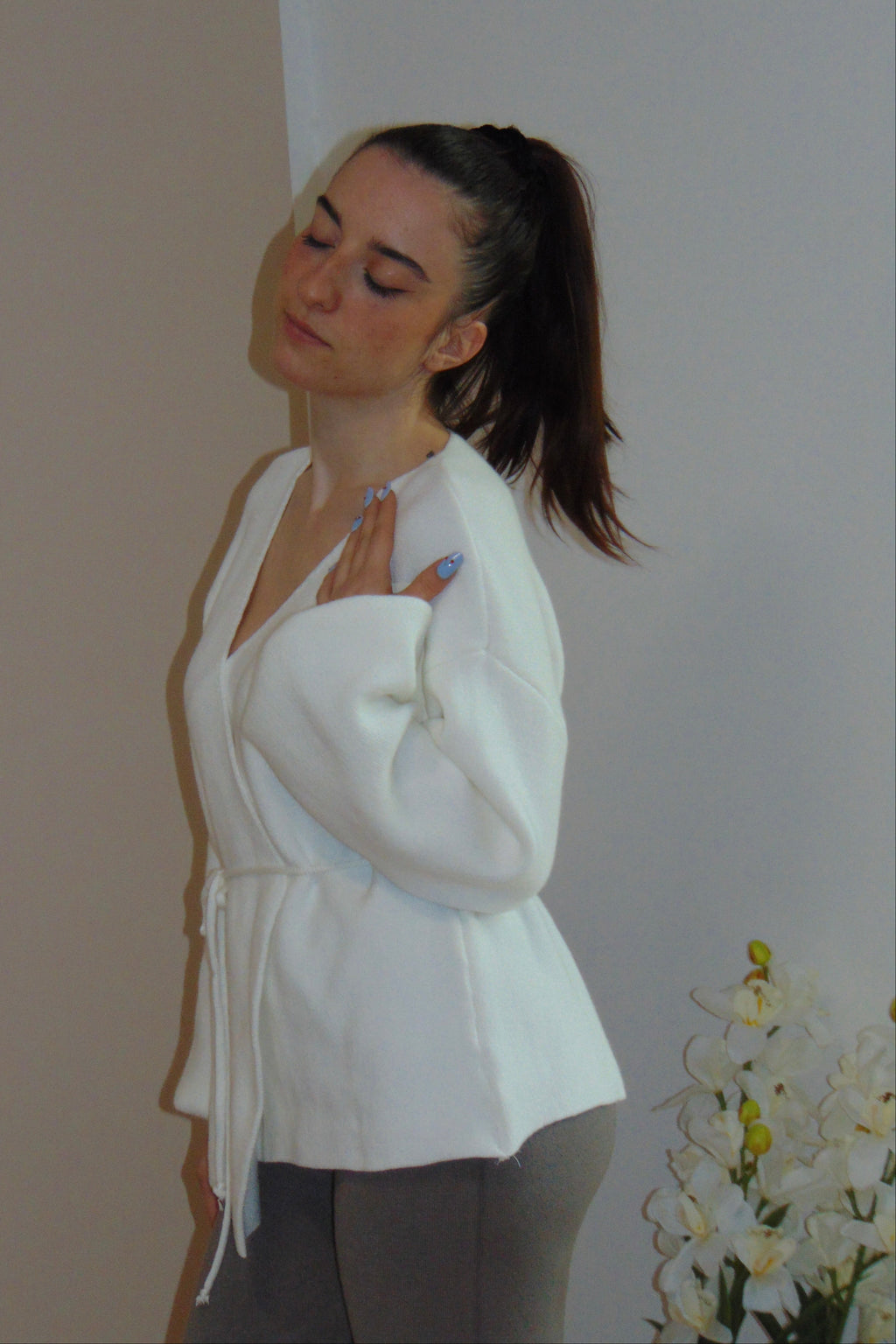 Cardigan Siviglia Bianco