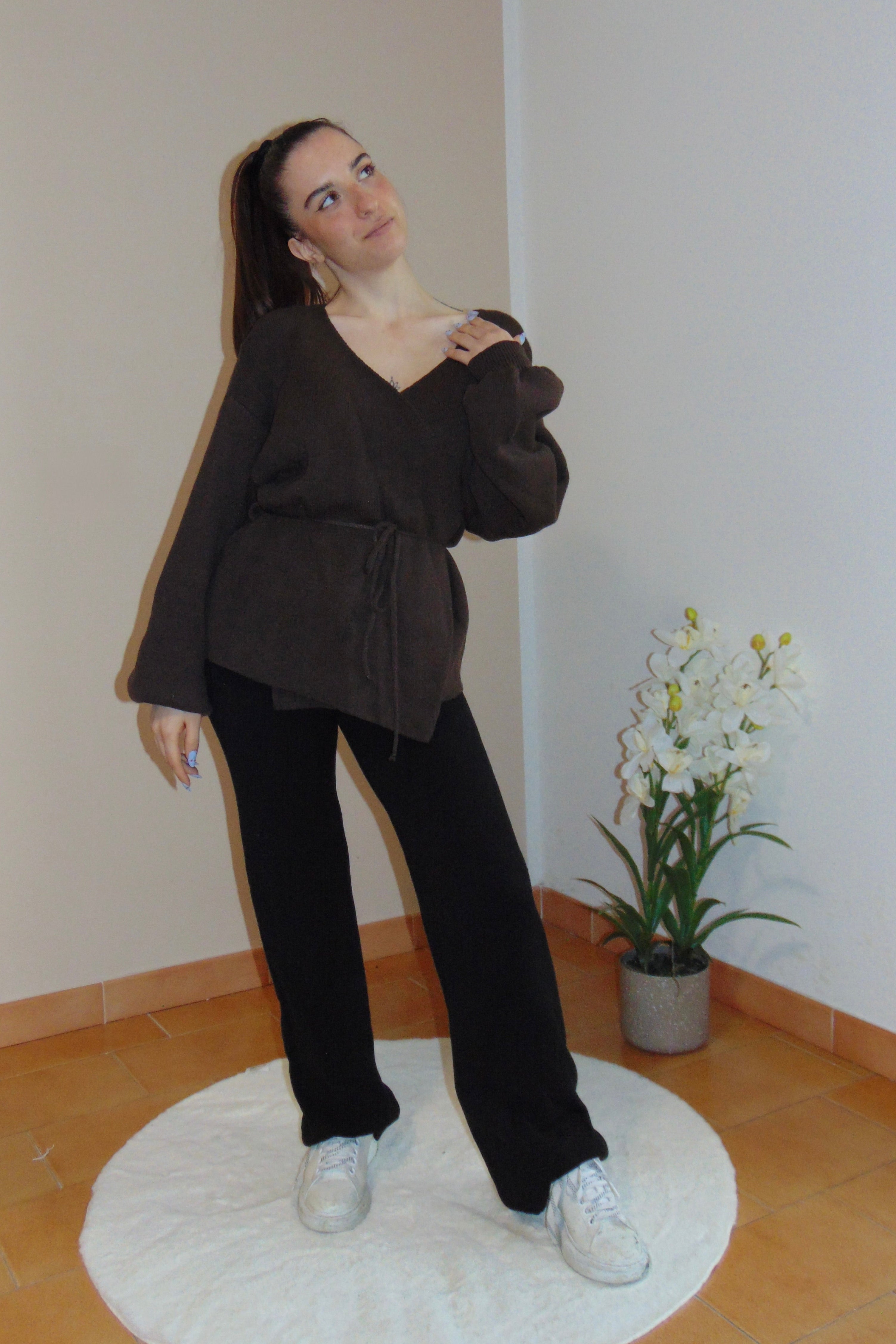 Cardigan Siviglia Marrone
