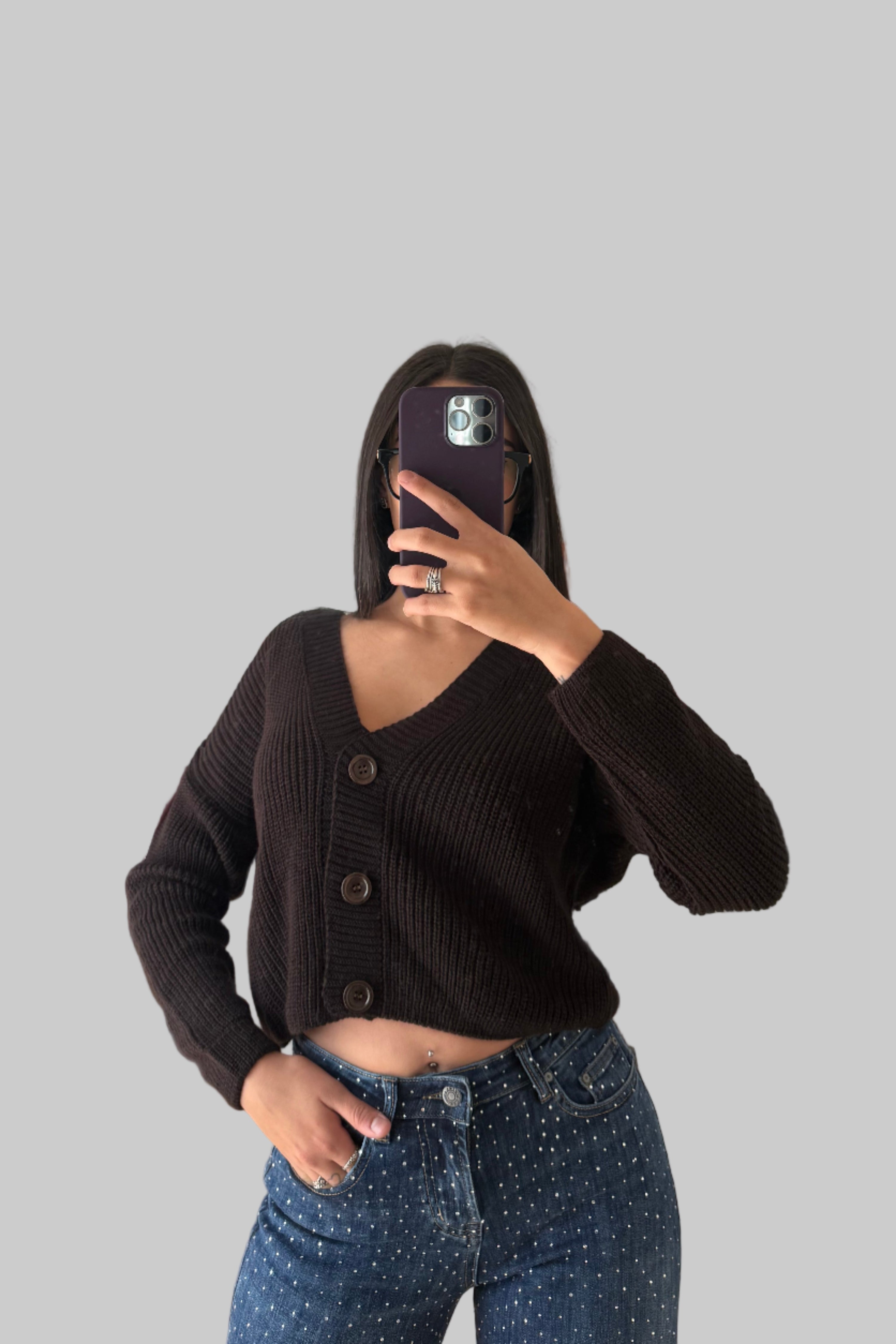 Cardigan Oslo Marrone