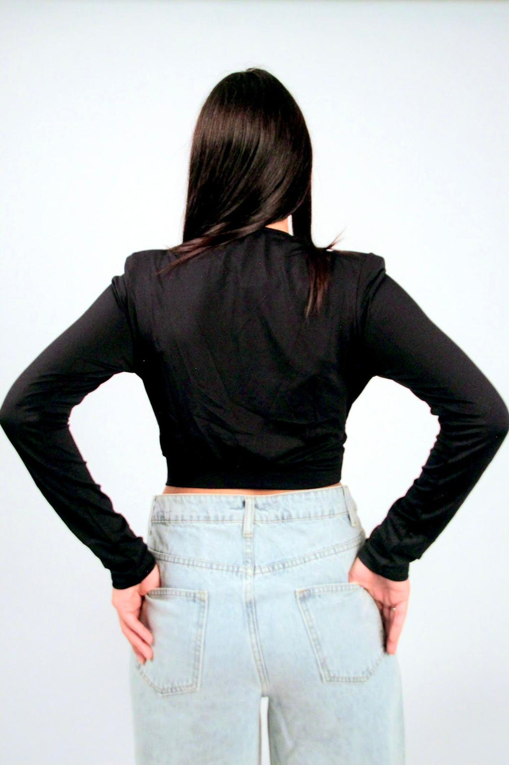 Crop Saint-Tropez Nero