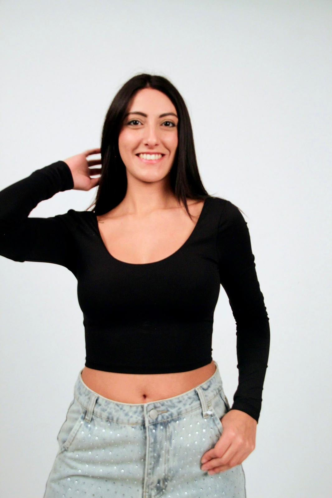 Crop Top Dubai Nero
